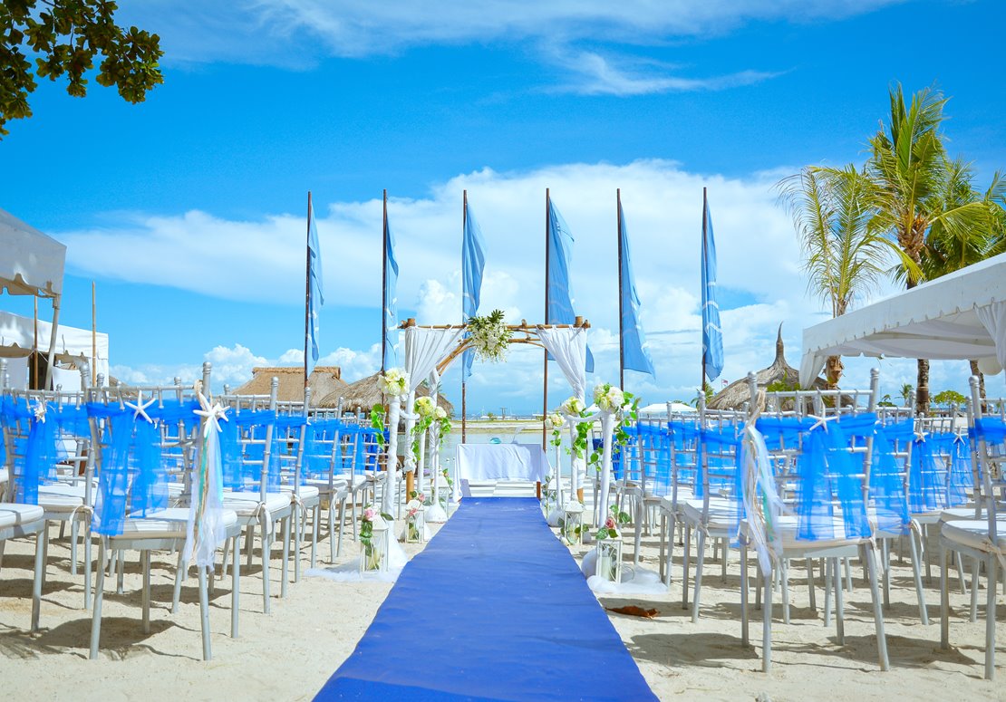 Blue Sky Beach Wedding